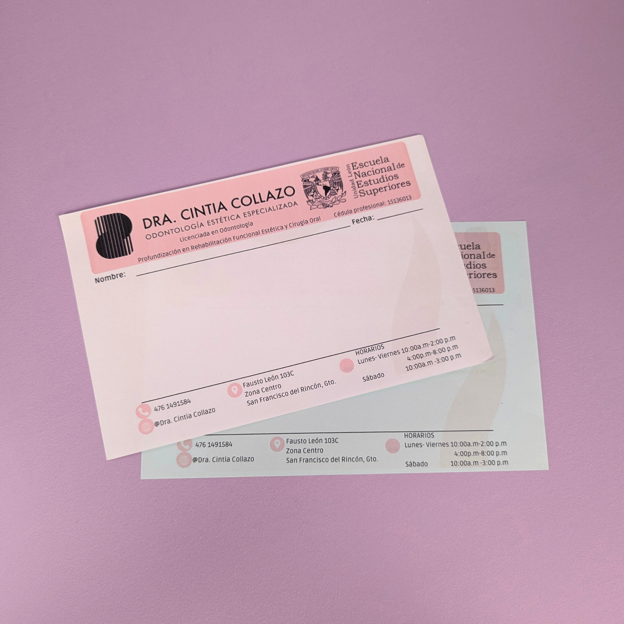Recetas Médicas con Autocopiante | Diseño Elegante a Todo Color 100% personalizadas