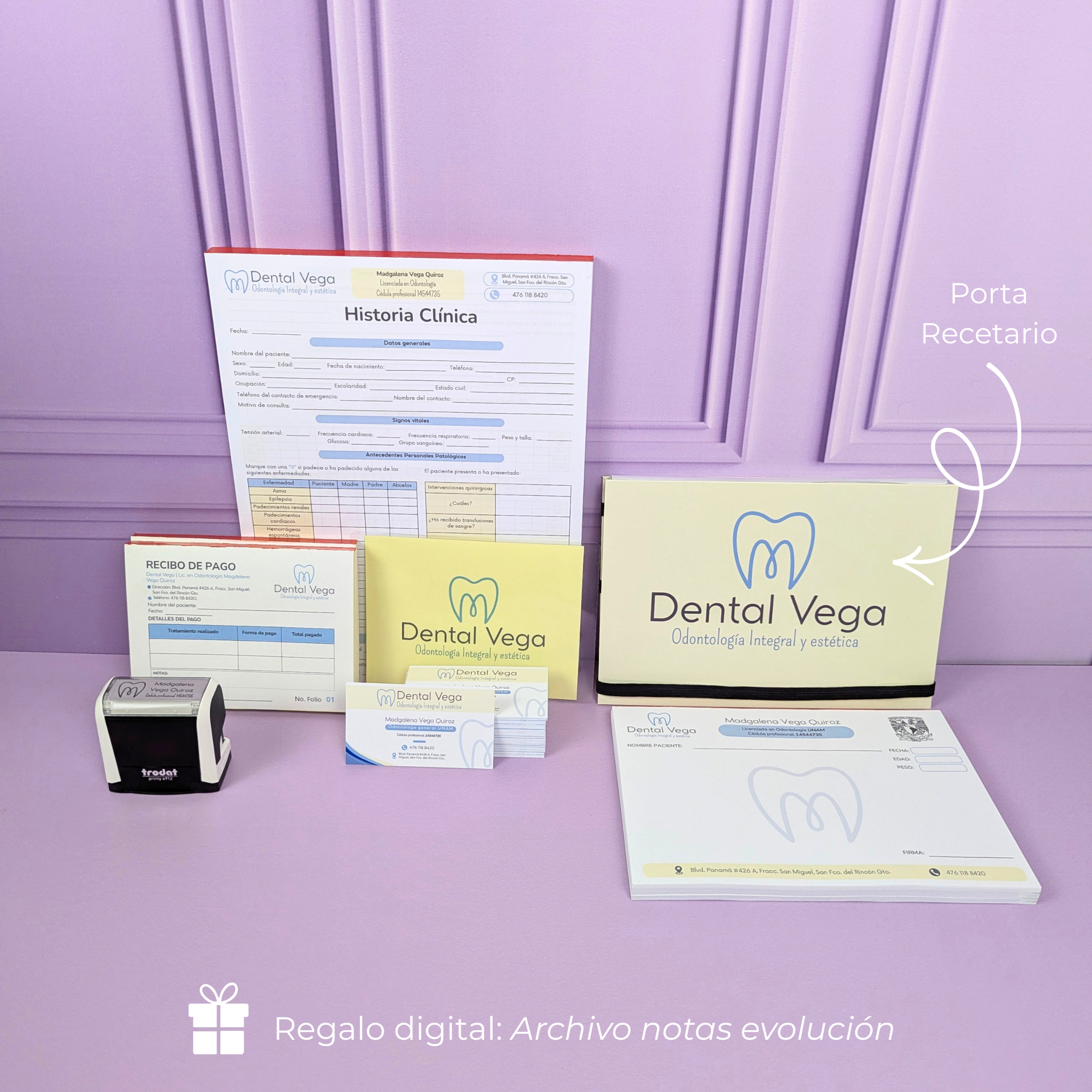 Kit Esencial | Papelería Dental Completa 100% Personalizada