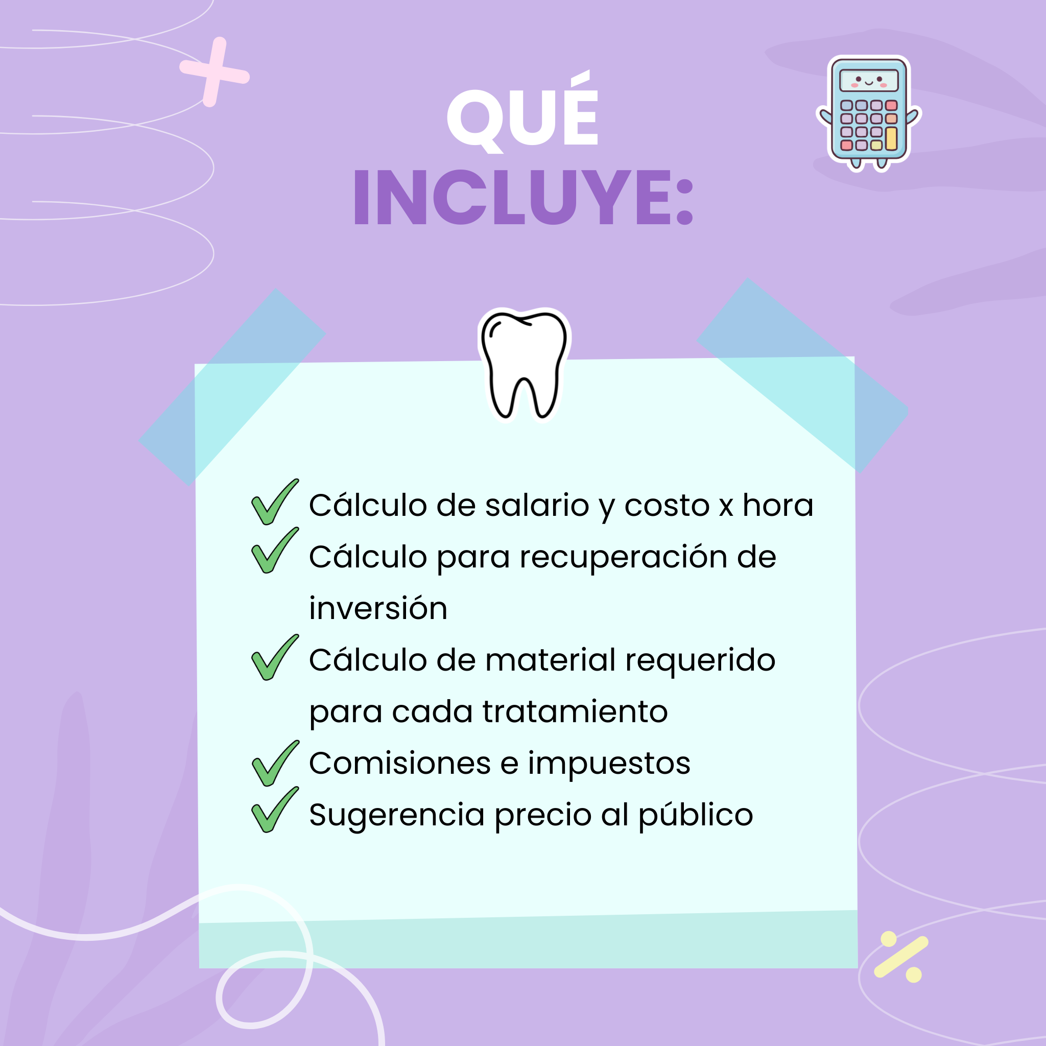 Plantilla De Cero a Precio | Calculadora de Costos y Precios (Consultorio Dental)