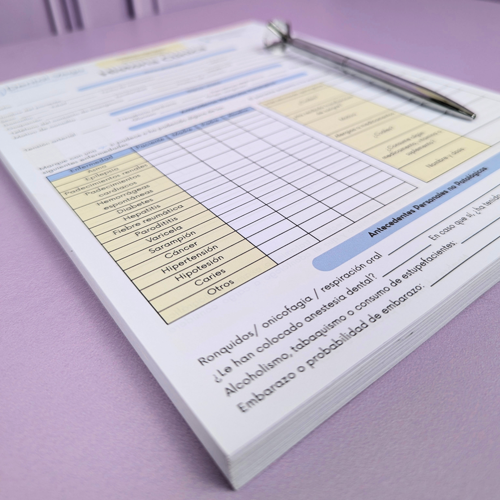 Historias Clínicas Médicas Personalizadas | Doble Cara, Full Color, Diseño Incluido