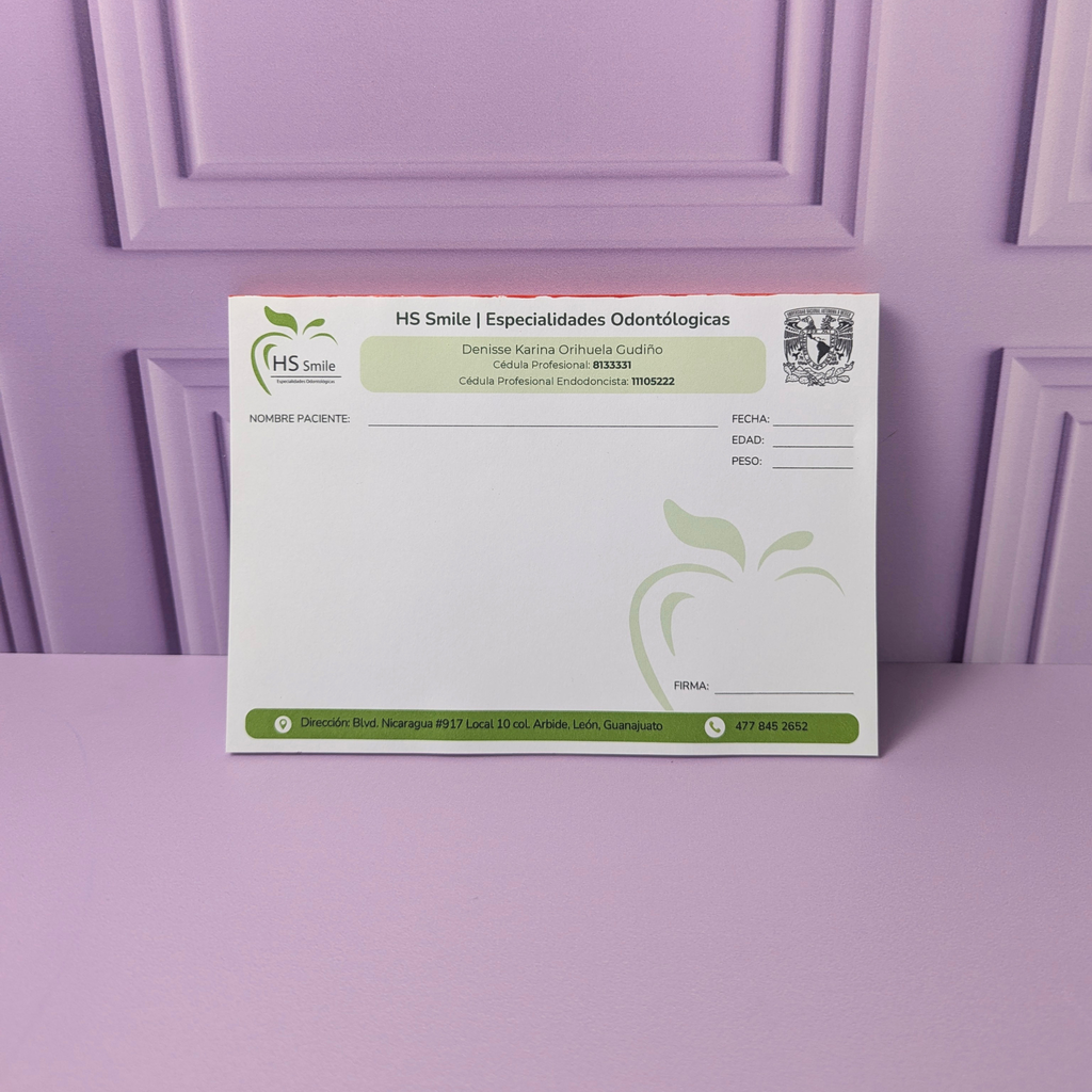 Recetas Médicas Personalizadas | Diseño Elegante a Todo Color 100% personalizadas