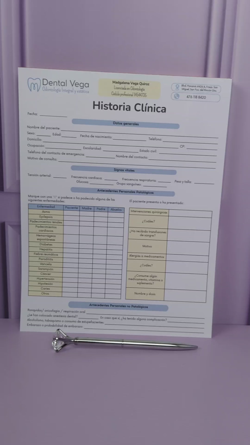 Historias Clínicas Médicas Personalizadas | Doble Cara, Full Color, Diseño Incluido