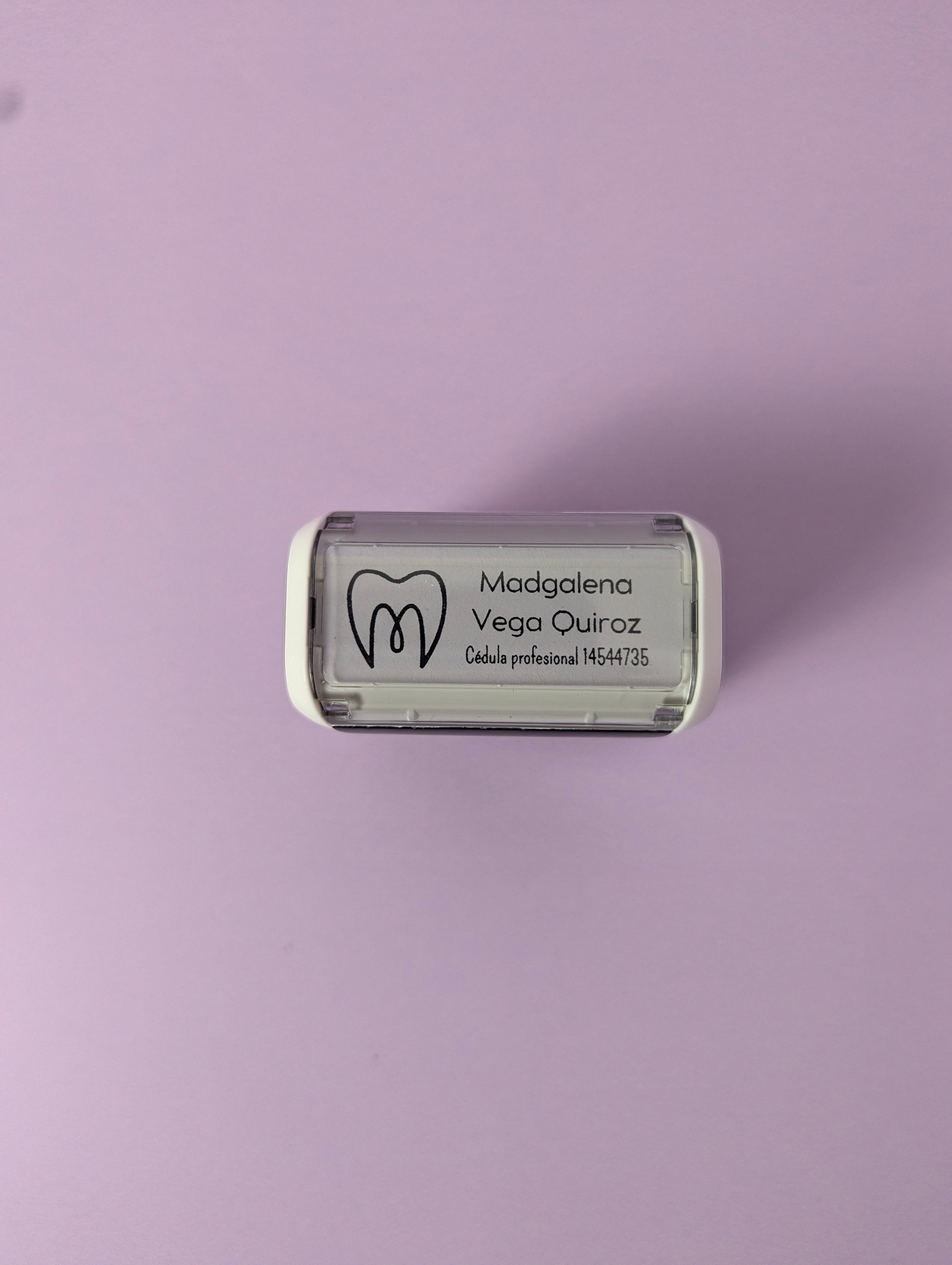 Sello Médico Autoentintable + Llavero Personalizado